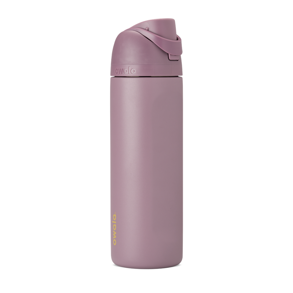 FreeSip 24oz in Spring Revival, dusty mauve-purple insulated bottle with matching flip cap and carry loop