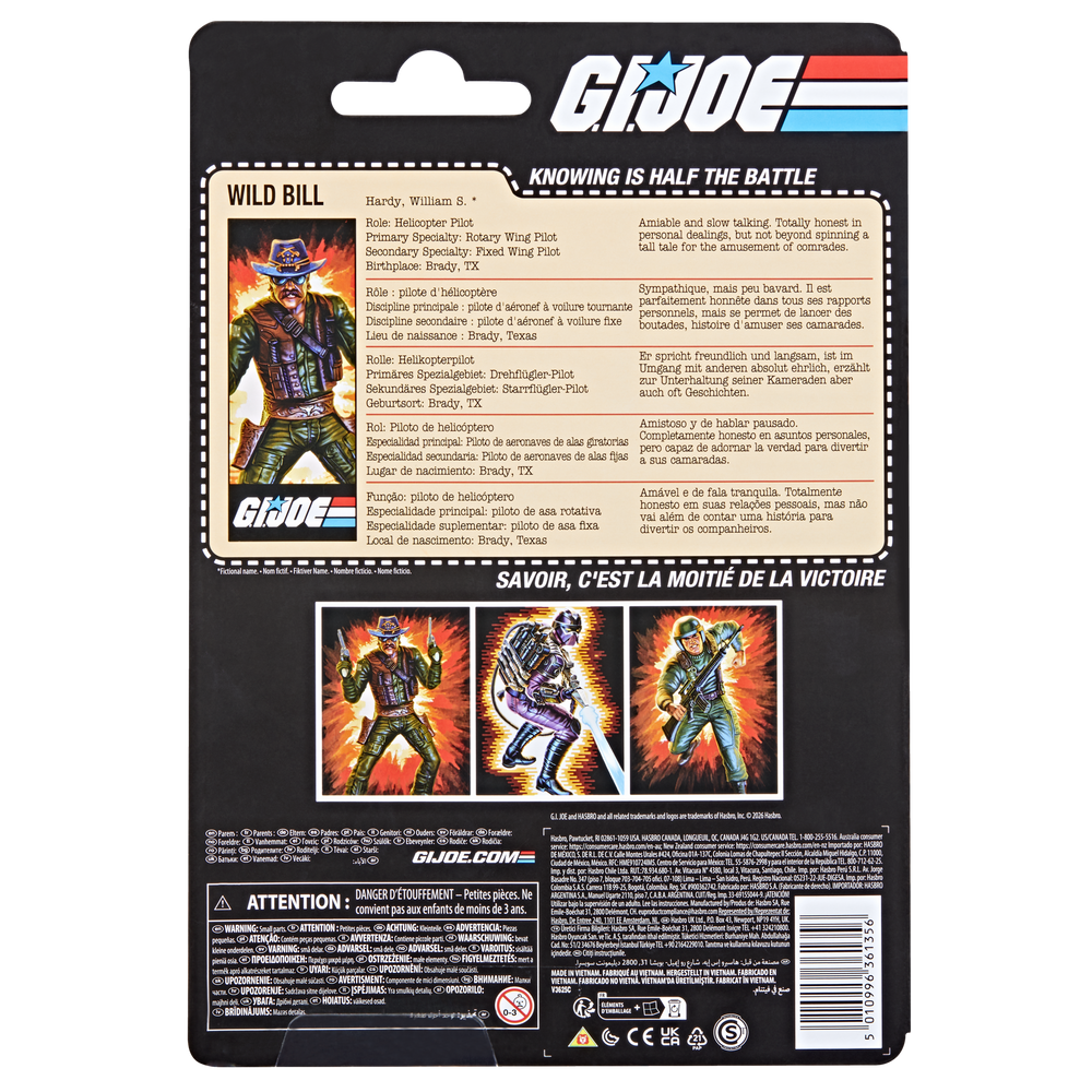 G.I. Joe Classified Series Retro Cardback William "Wild Bill" Hardy